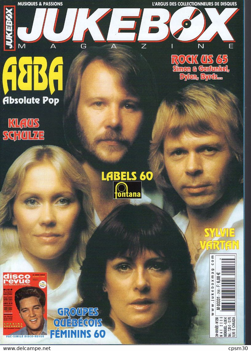 Revue JUKEBOX Argus Collectionneur Disques N°256 ABBA, Klaus Schulze, Rock US 65, Sylvie Vartan, Groupe Québec Féminin60 - Afiches & Pósters