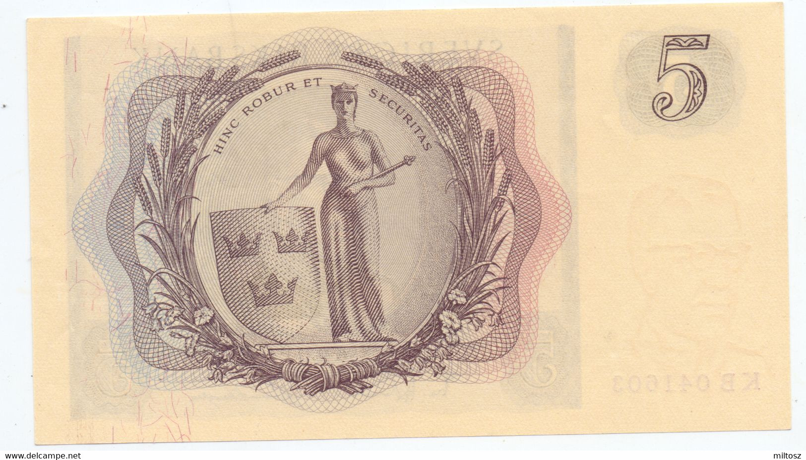Sweden 5 Kronor 1956 KM#42 - Svezia
