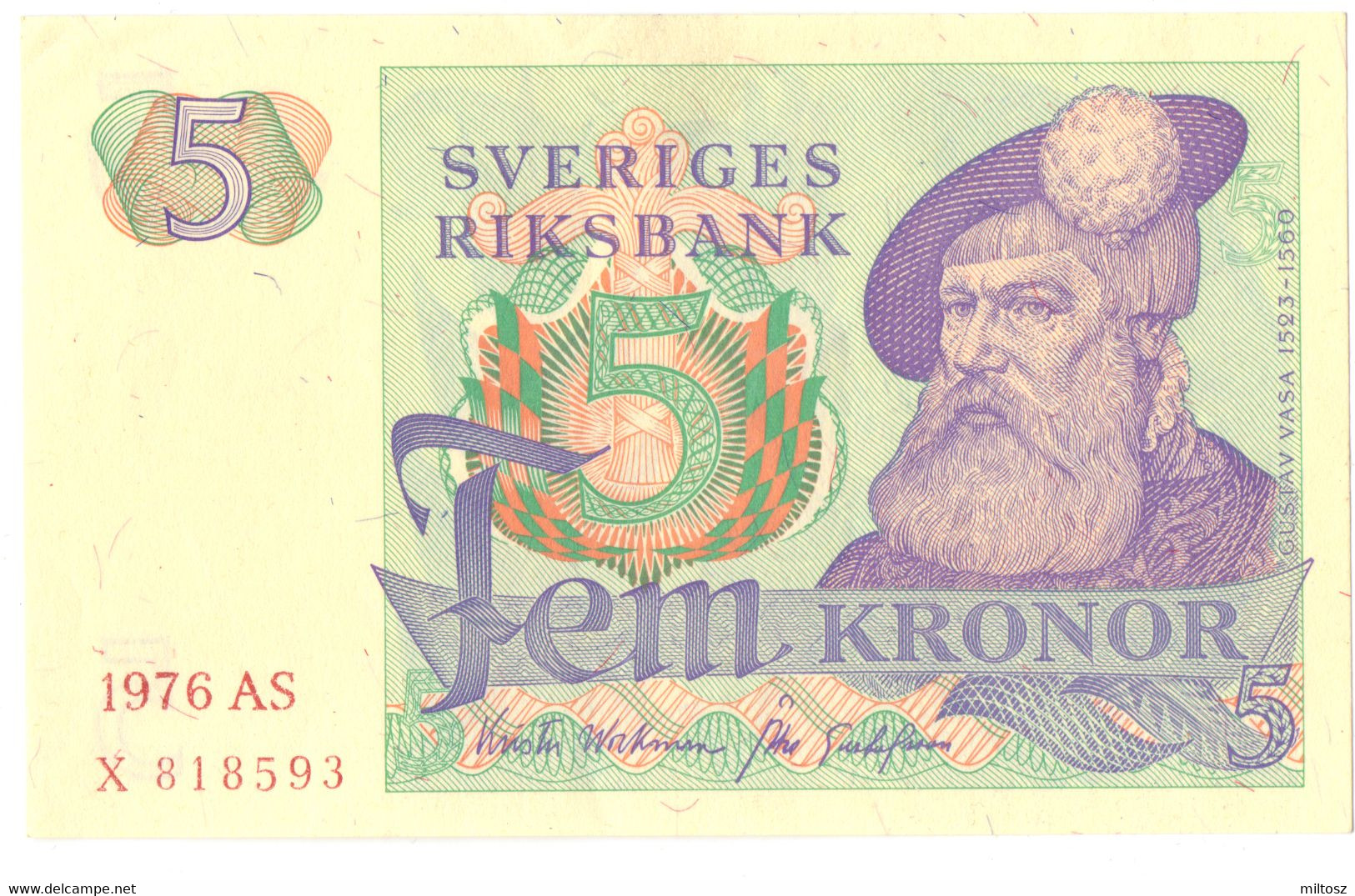 Sweden 5 Kronor 1976, KM#51 - Svezia