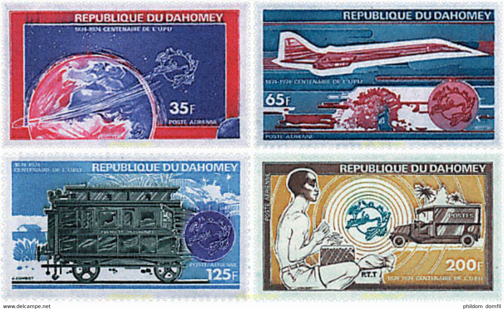 59371 MNH DAHOMEY 1974 CENTENARIO DE LA UNION POSTAL UNIVERSAL - Altri & Non Classificati