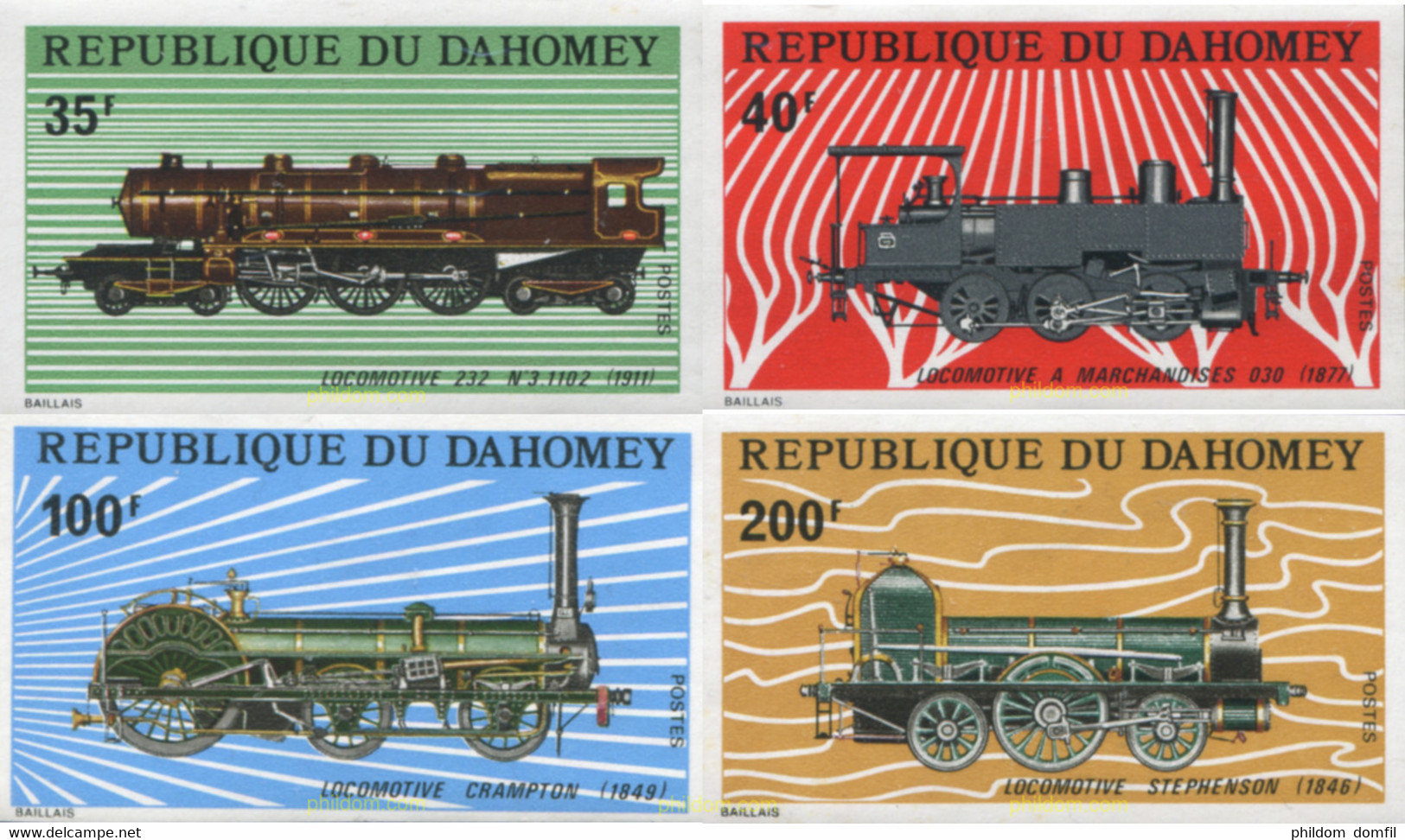 193499 MNH DAHOMEY 1974 LOCOMOTORAS - Otros & Sin Clasificación