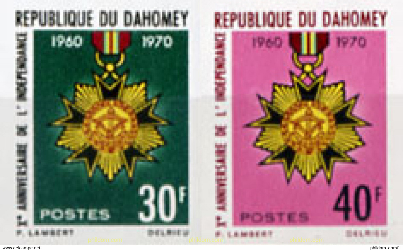 192542 MNH DAHOMEY 1970 MEDALLAS - Andere & Zonder Classificatie