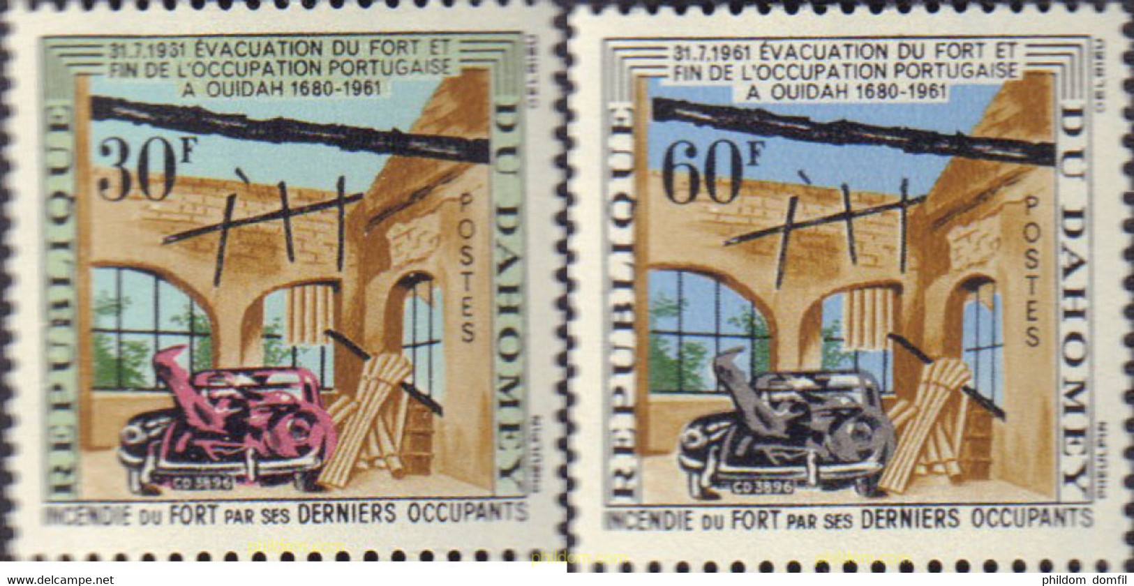 600124 MNH DAHOMEY 1962 EVACUACION - Other & Unclassified