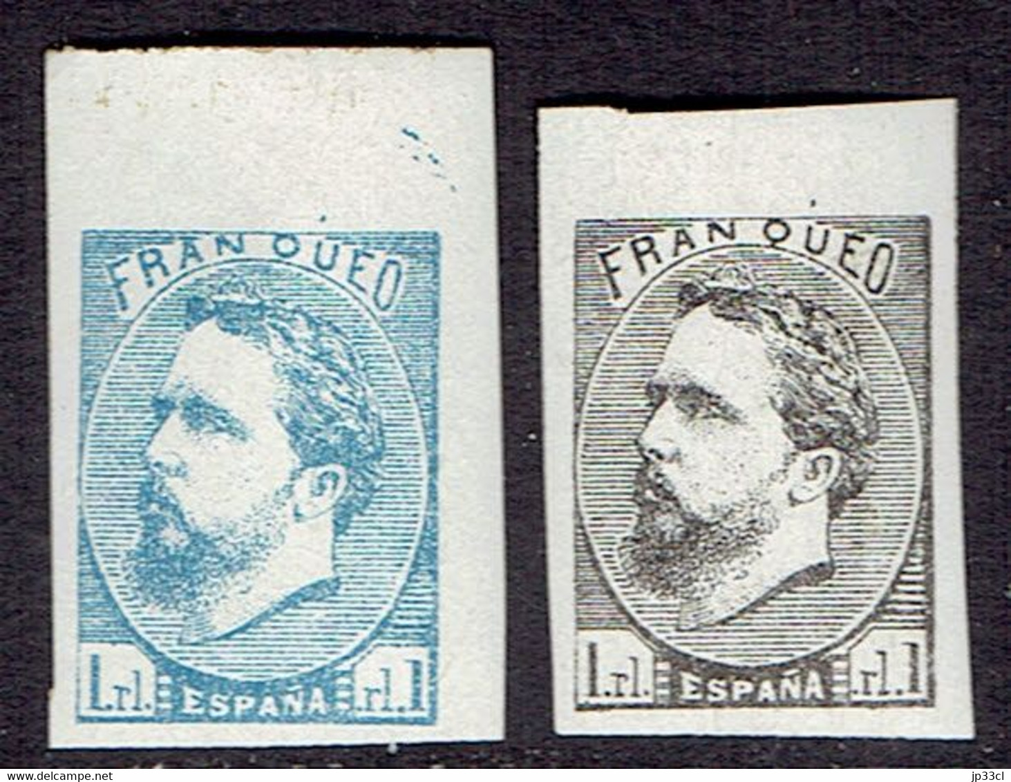 Provinces Basques Et Navarre : Don Carlos (YT N°1, 1873) 2 Timbres Neufs Avec Légères Traces De Charnières - Carlistes