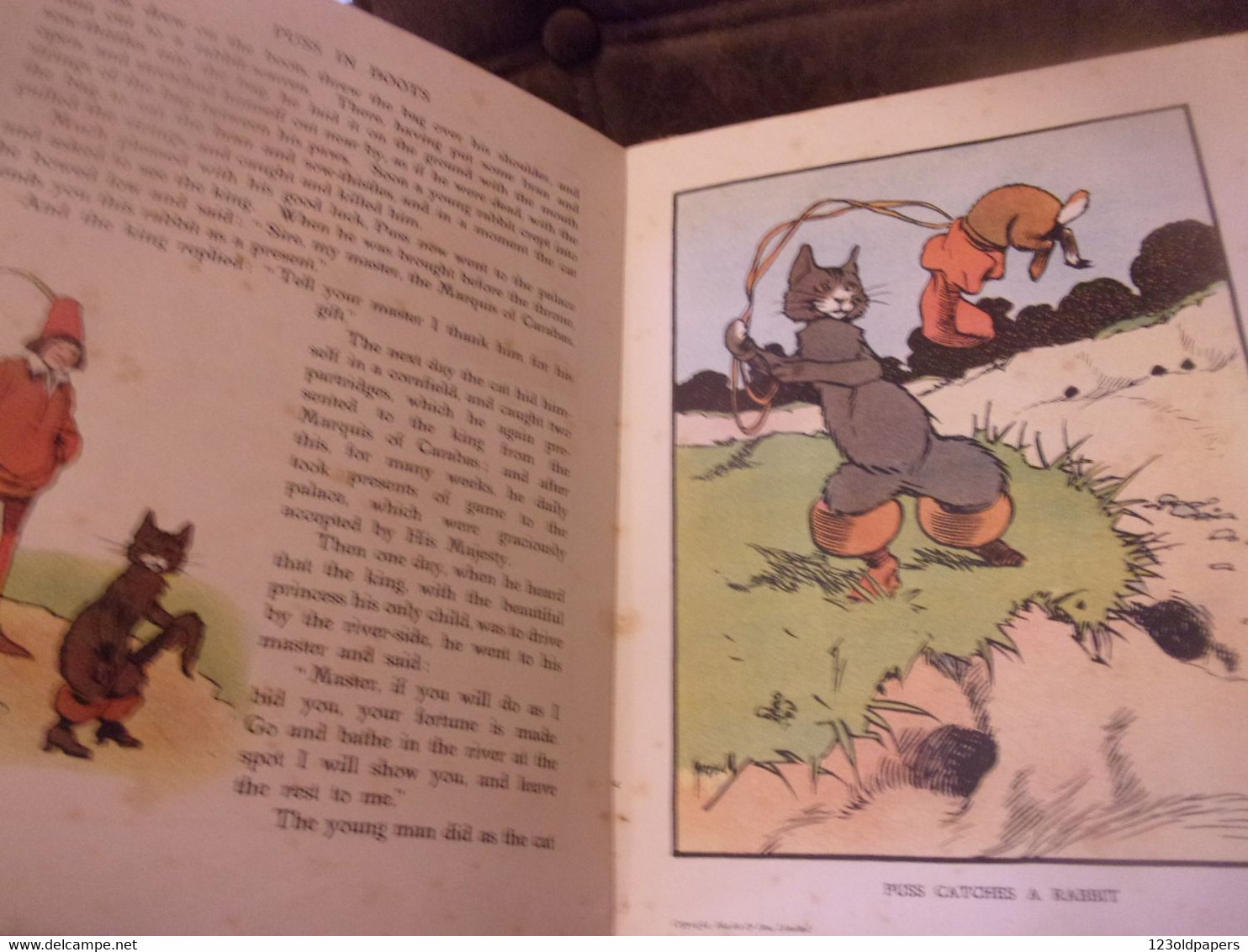 Antique Childrens Book JOHN HASALL LLUSTRATEUR CHAT  THE DEAR OLD NURSERY TALES