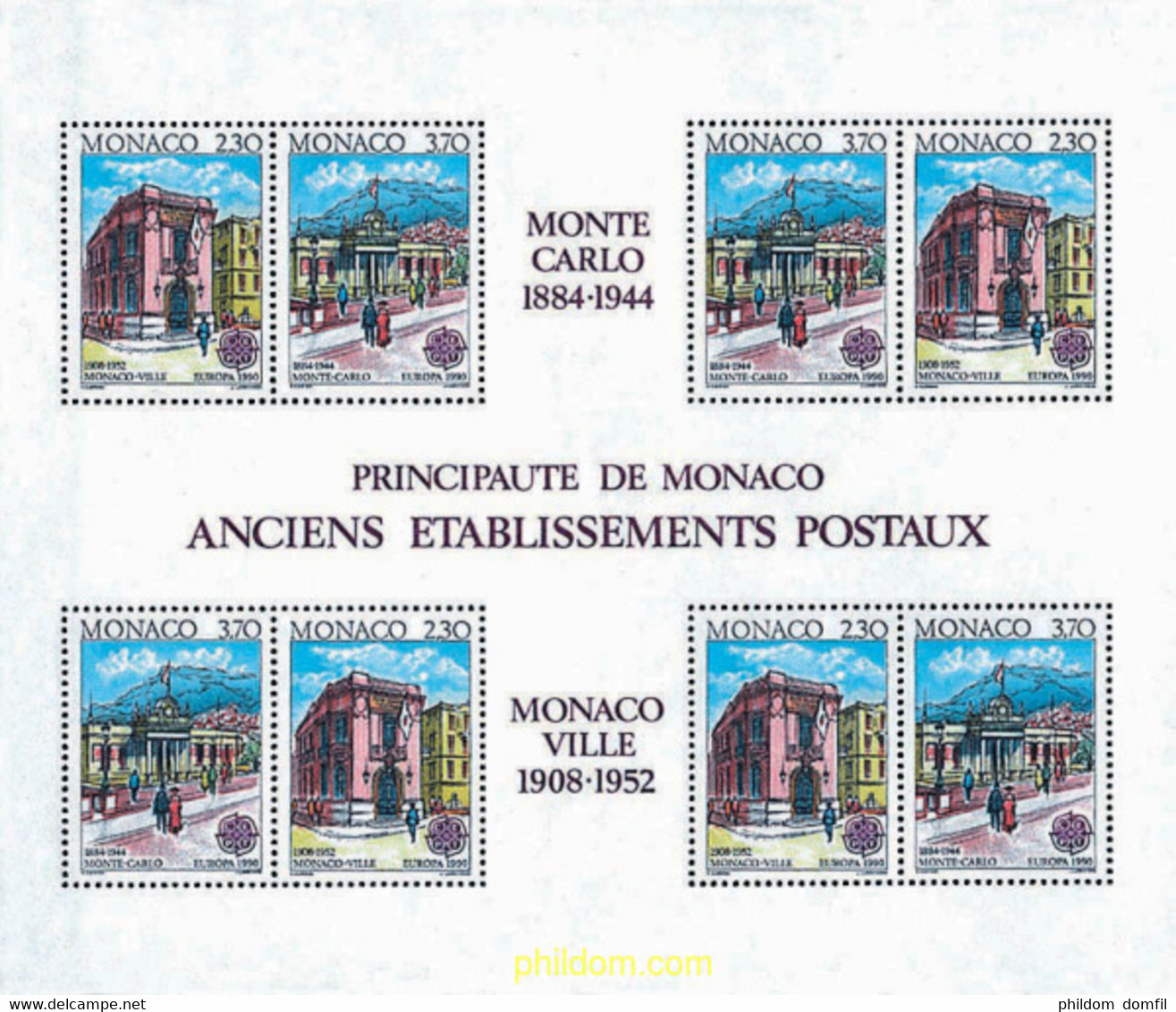 62779 MNH MONACO 1990 EUROPA CEPT. OFICINAS POSTALES - Andere & Zonder Classificatie