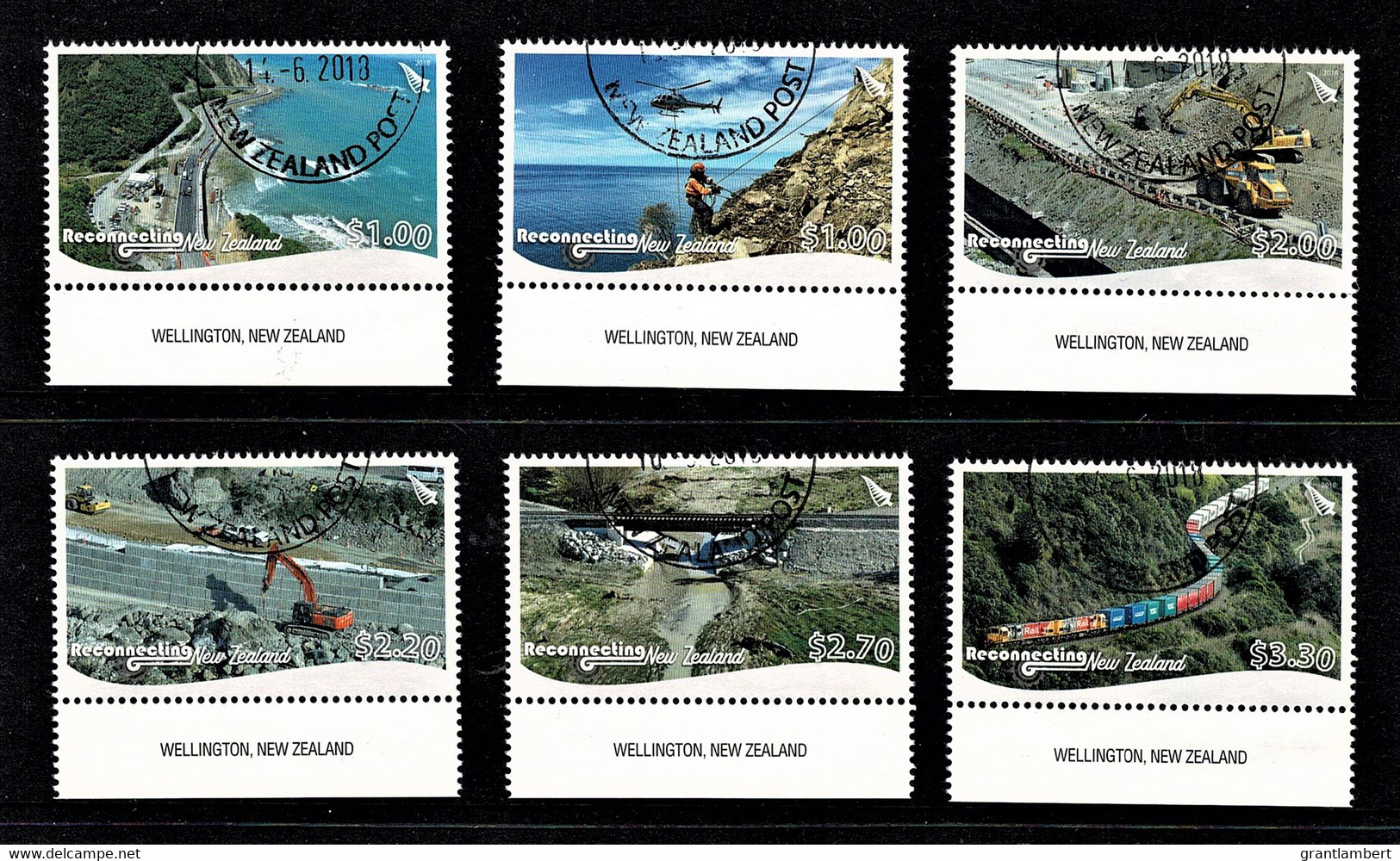 New Zealand 2018 Reconnecting NZ (after Earthquake) Marginal Set Of 6 Used - Gebraucht