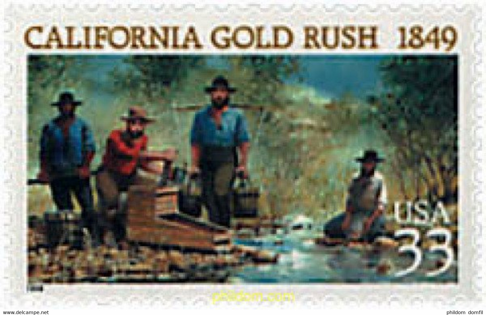 52784 MNH ESTADOS UNIDOS 1999 BUSCADORES DE ORO EN CALIFORNIA HACE 150 AÑOS - Minéraux