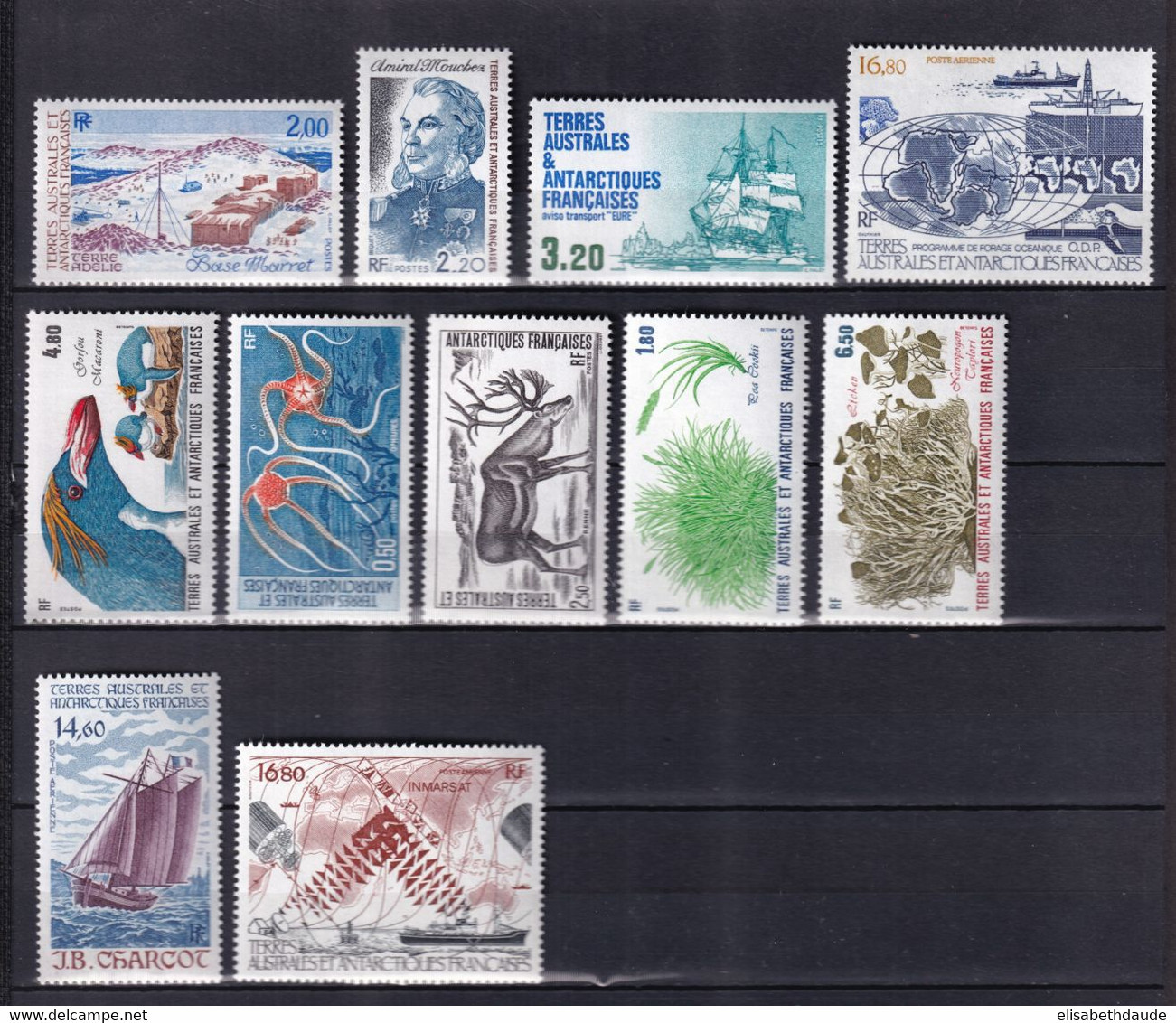 TAAF - 1987 - ANNEE COMPLETE AVEC POSTE AERIENNE  **  MNH - COTE = 38 EUR. - Volledig Jaar