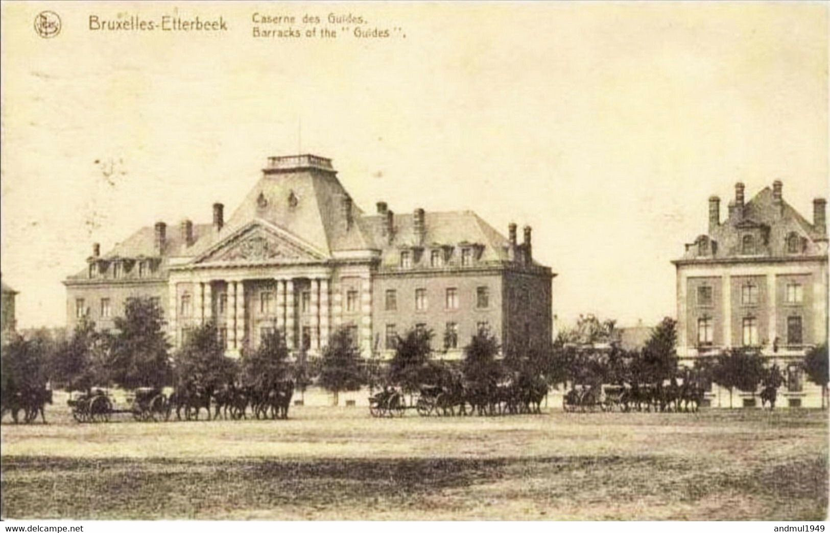 BRUXELLES-ETTERBEEK - La Caserne Des Guides - Oblitération De 1921 - Etterbeek