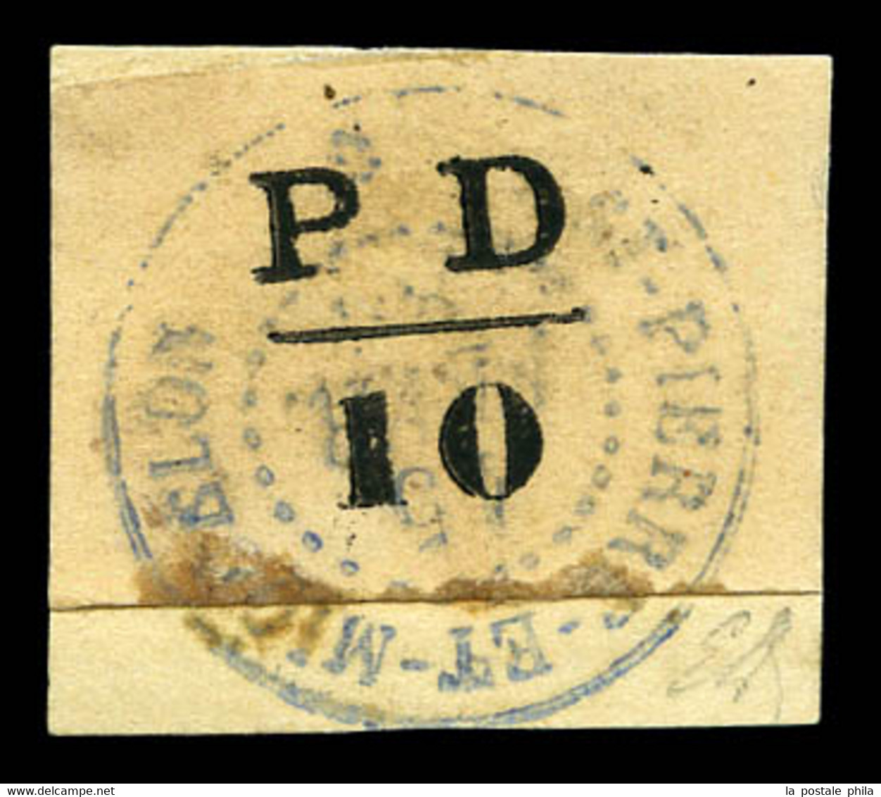 N°16A, 10c Noir Sur Son Support, 70 Exemplaires Connus. SUPERBE. R.R (signé Gilbert/certificats)  Qualité: Oblitéré  Cot - Used Stamps