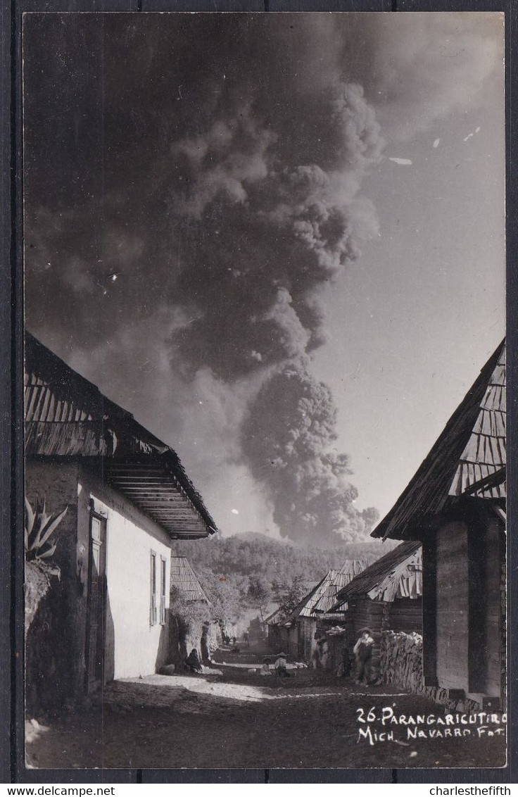 4 X CARTE PHOTO RARE MEXICO * VOLCAN PARICUTIN Vers 1943 - PHOTO CHAVEZ RUIZ * - VOLCANO - VULKAN - VULKAAN  See 4 Scans - Katastrophen