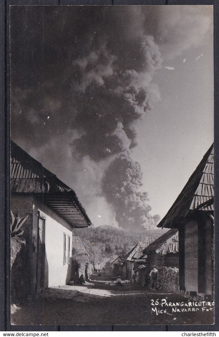 4 X CARTE PHOTO RARE MEXICO * VOLCAN PARICUTIN Vers 1943 - PHOTO CHAVEZ RUIZ * - VOLCANO - VULKAN - VULKAAN  See 4 Scans - Catastrophes