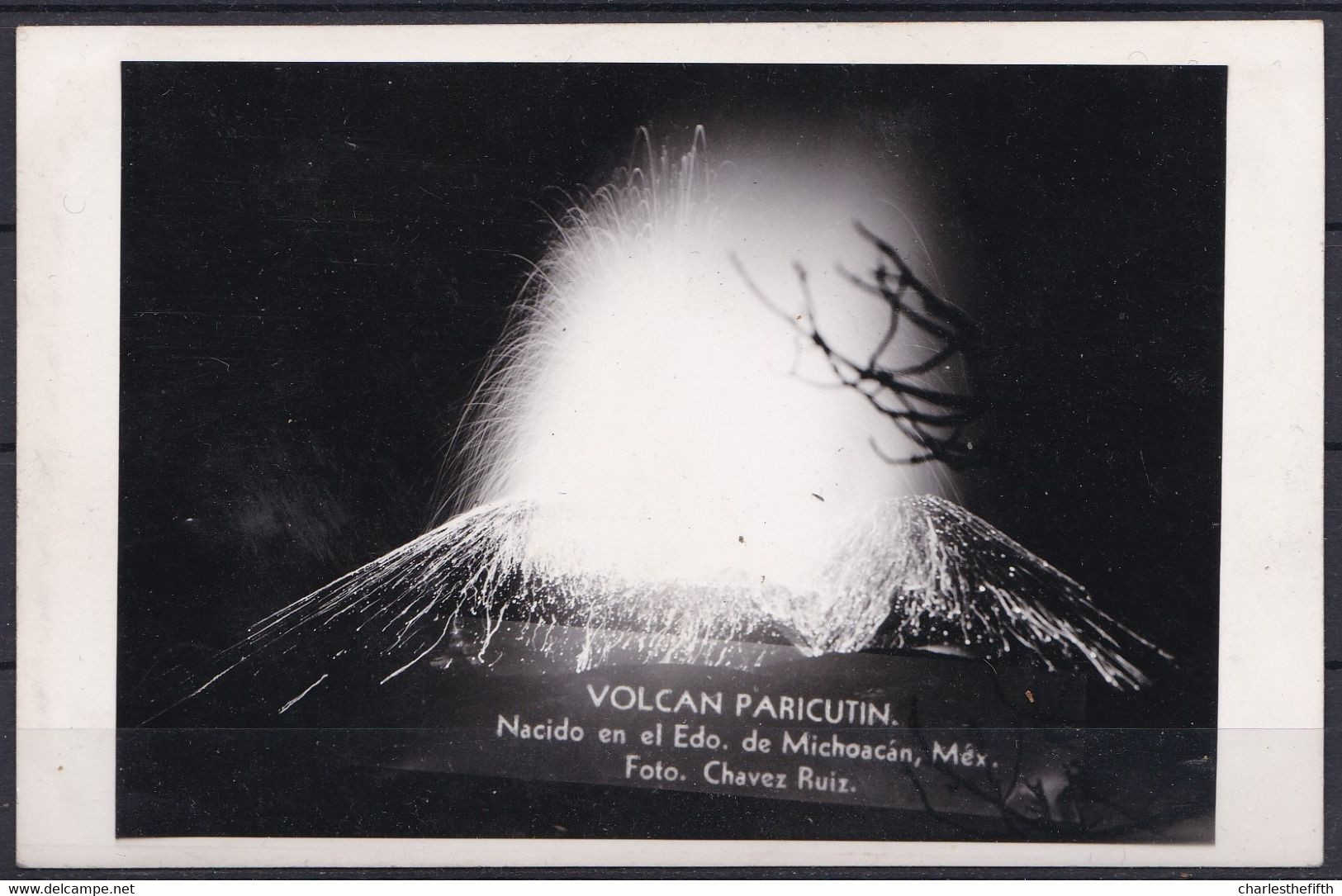 4 X CARTE PHOTO RARE MEXICO * VOLCAN PARICUTIN Vers 1943 - PHOTO CHAVEZ RUIZ * - VOLCANO - VULKAN - VULKAAN  See 4 Scans - Katastrophen