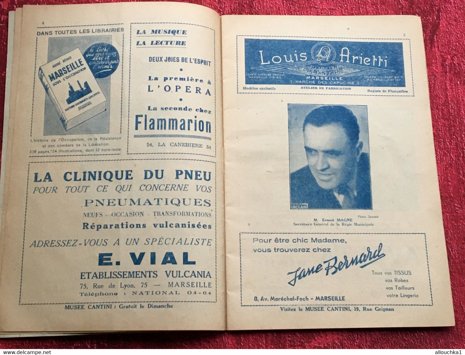 Rare Duke Ellington Trompette Piano Gala De Jazz 1947/48 Programme Opéra Municipal De Marseille-Rex Stewart-Pubs - Programmes