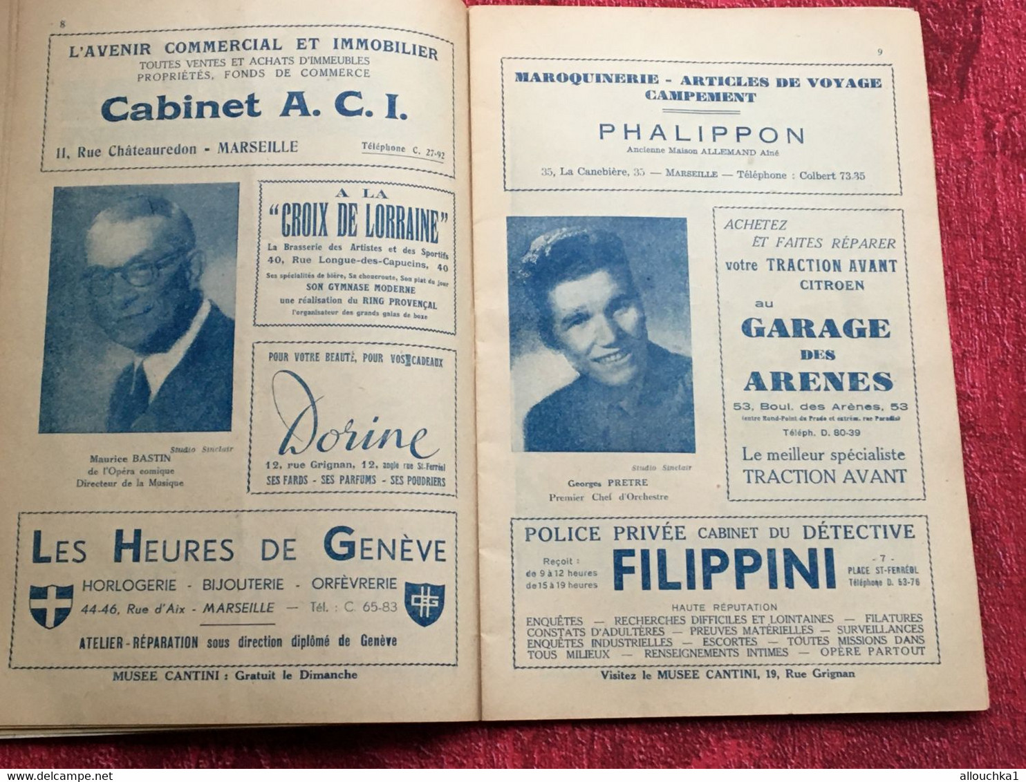 Rare Duke Ellington Trompette Piano Gala de Jazz 1947/48 Programme Opéra Municipal de Marseille-Rex Stewart-Pubs