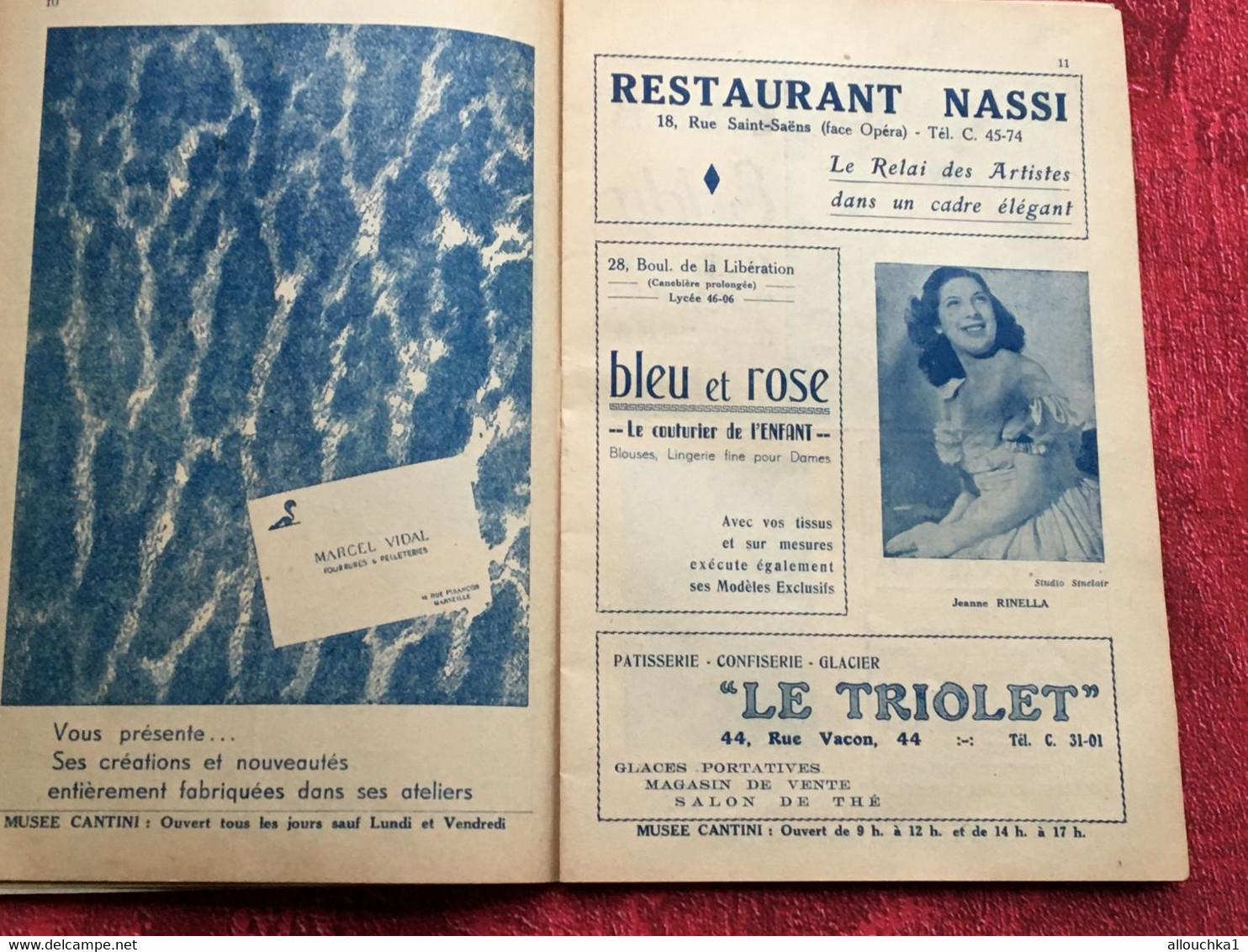 Rare Duke Ellington Trompette Piano Gala de Jazz 1947/48 Programme Opéra Municipal de Marseille-Rex Stewart-Pubs