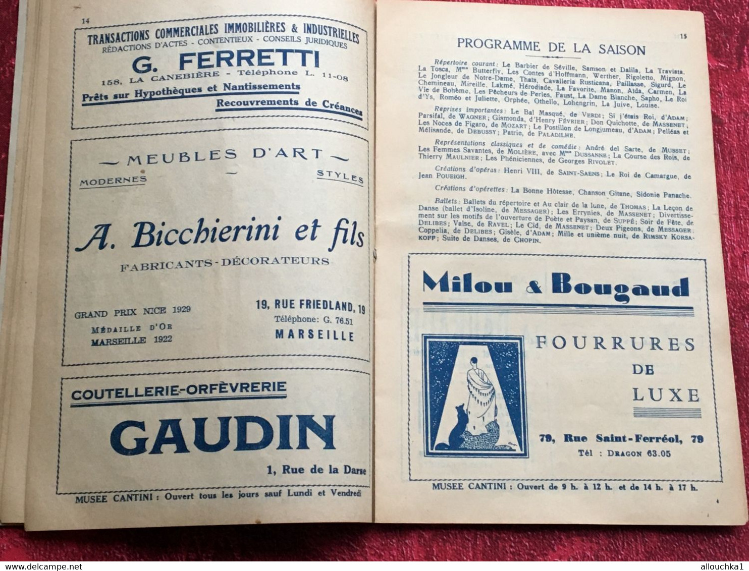 Rare Duke Ellington Trompette Piano Gala de Jazz 1947/48 Programme Opéra Municipal de Marseille-Rex Stewart-Pubs