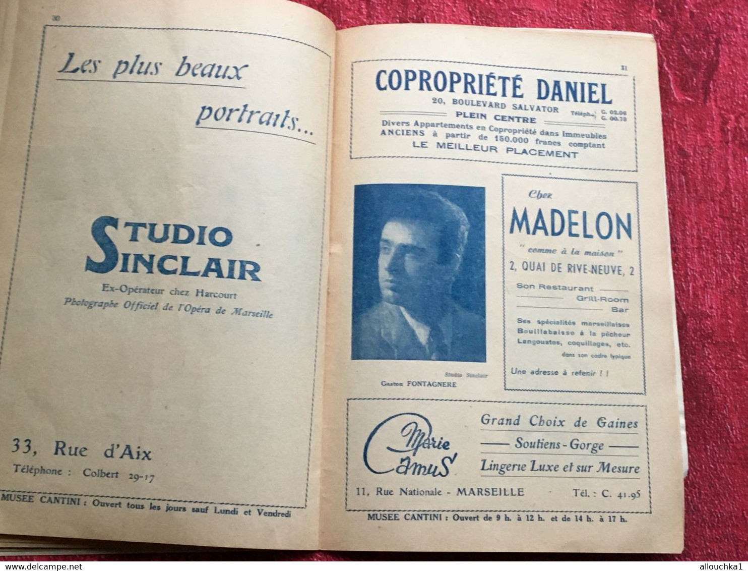 Rare Duke Ellington Trompette Piano Gala de Jazz 1947/48 Programme Opéra Municipal de Marseille-Rex Stewart-Pubs