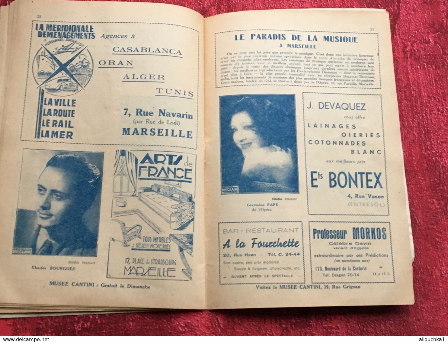 Rare Duke Ellington Trompette Piano Gala de Jazz 1947/48 Programme Opéra Municipal de Marseille-Rex Stewart-Pubs