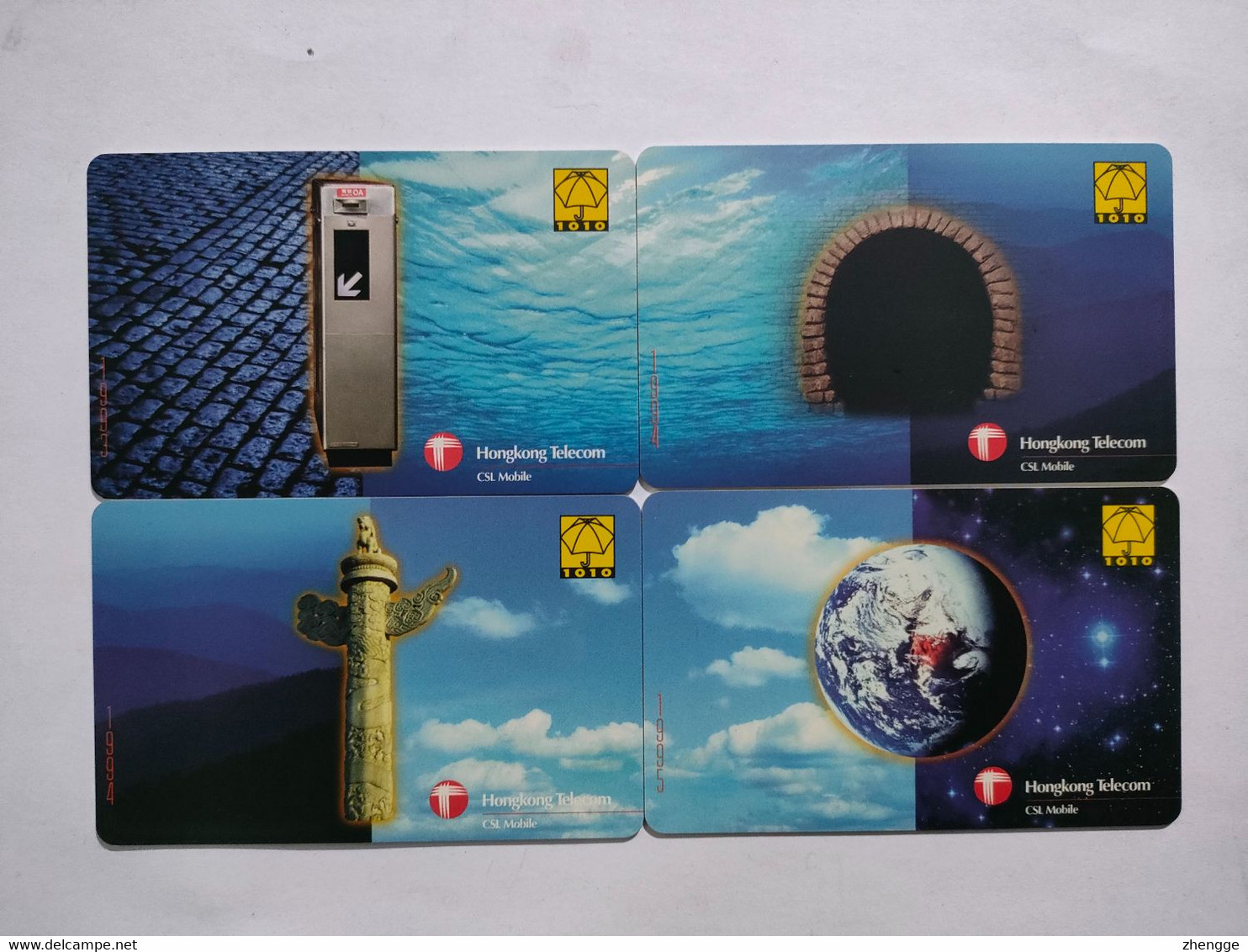 Hong Kong GSM SIM Cards, Early Stored Value SIM Card, (4pcs,MINT) - Hongkong