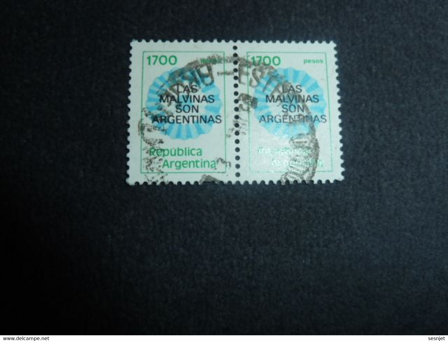 Republica Argentina - Iles Malouines - 1700 Pesos - Yt 1288 - Multicolore - Double Oblitérés - Année 1982 - - Used Stamps