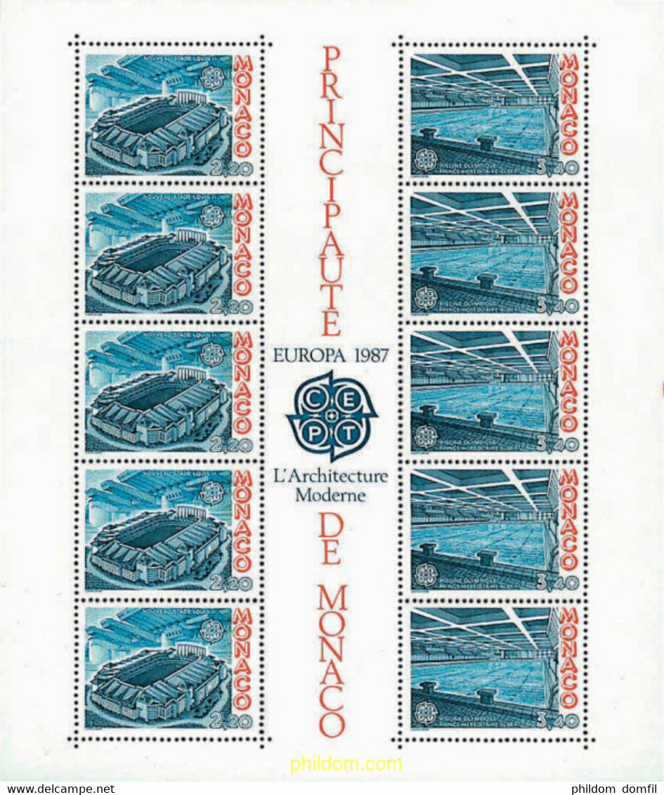 62671 MNH MONACO 1987 EUROPA CEPT. ARQUITECTURA MODERNA - Andere & Zonder Classificatie