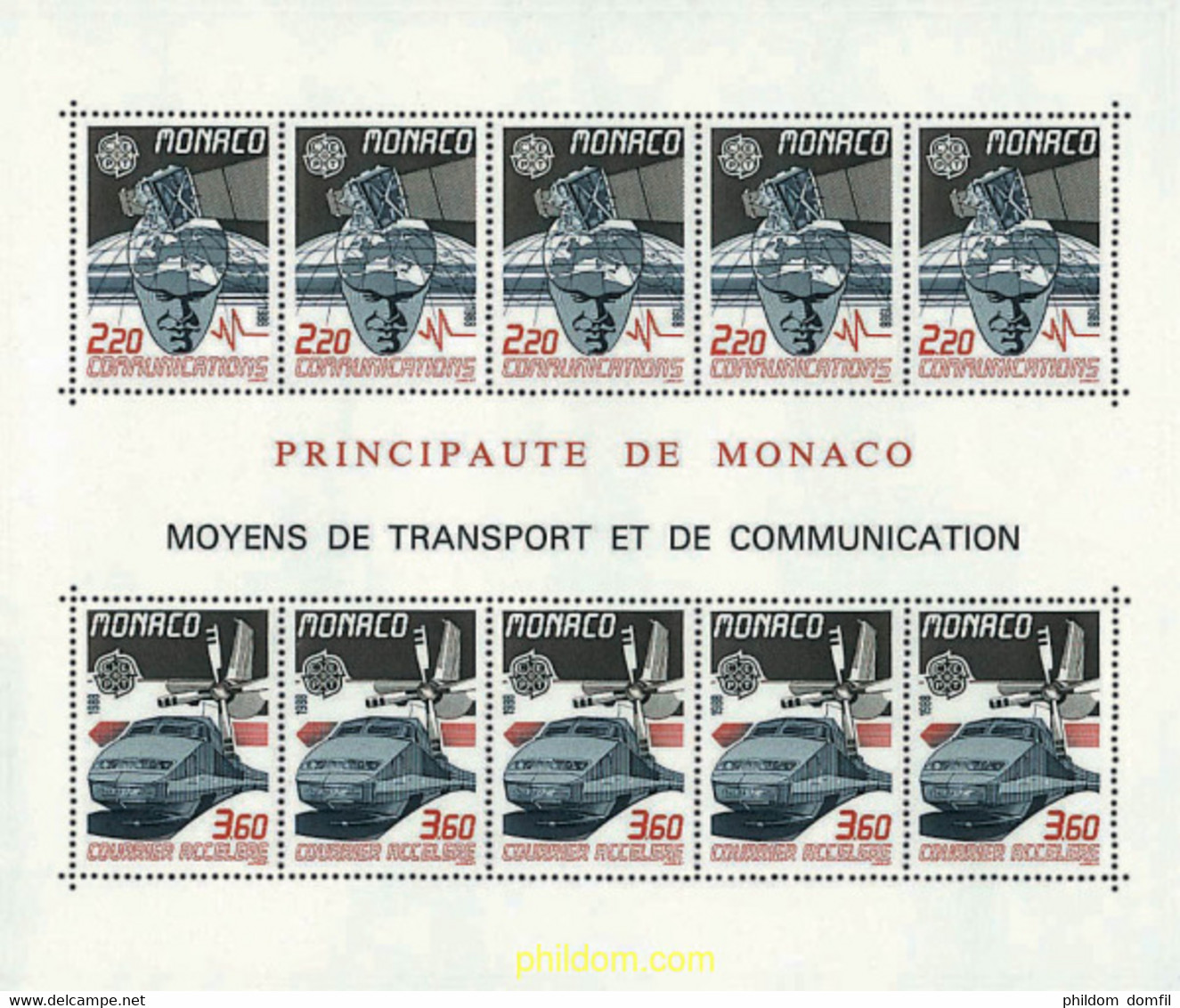 62702 MNH MONACO 1988 EUROPA CEPT. TRANSPORTE Y MEDIOS DE COMUNICACION - Otros & Sin Clasificación