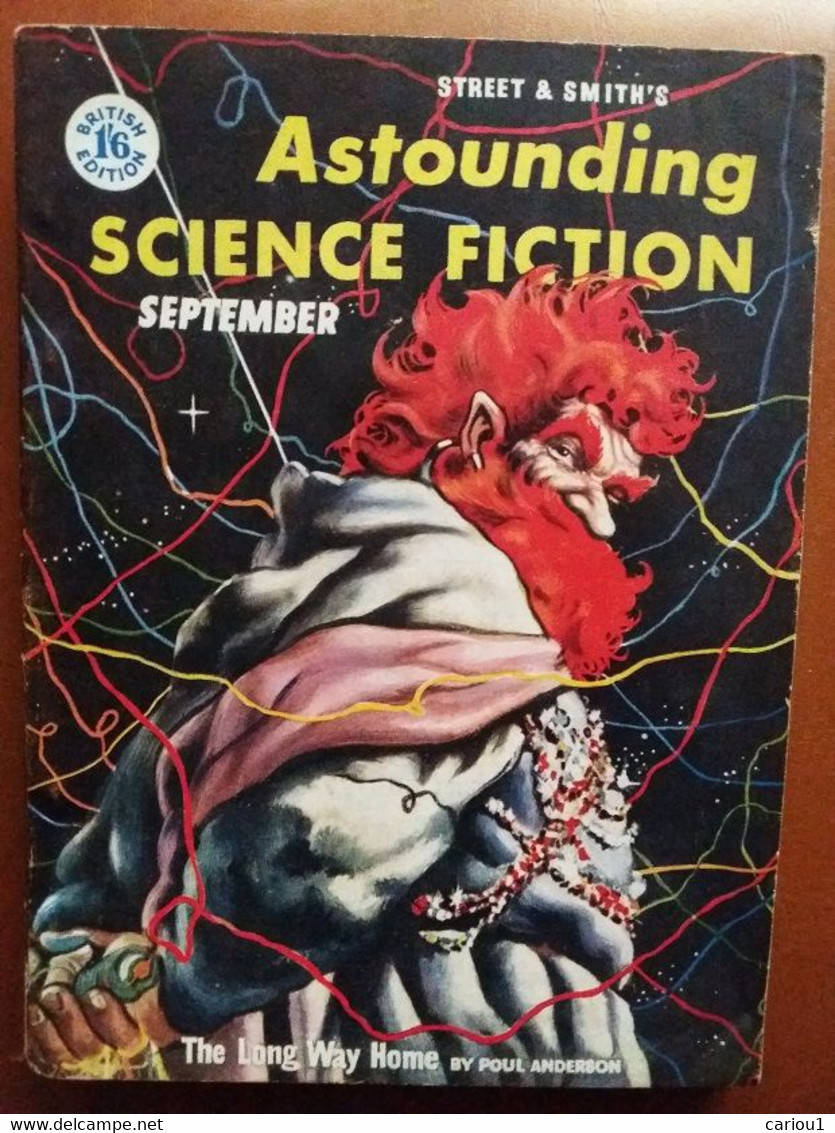 C1  ASTOUNDING Science Fiction UK BRE 09 1955 SF Pulp FREAS Poul ANDERSON Port Inclus France - Sciencefiction