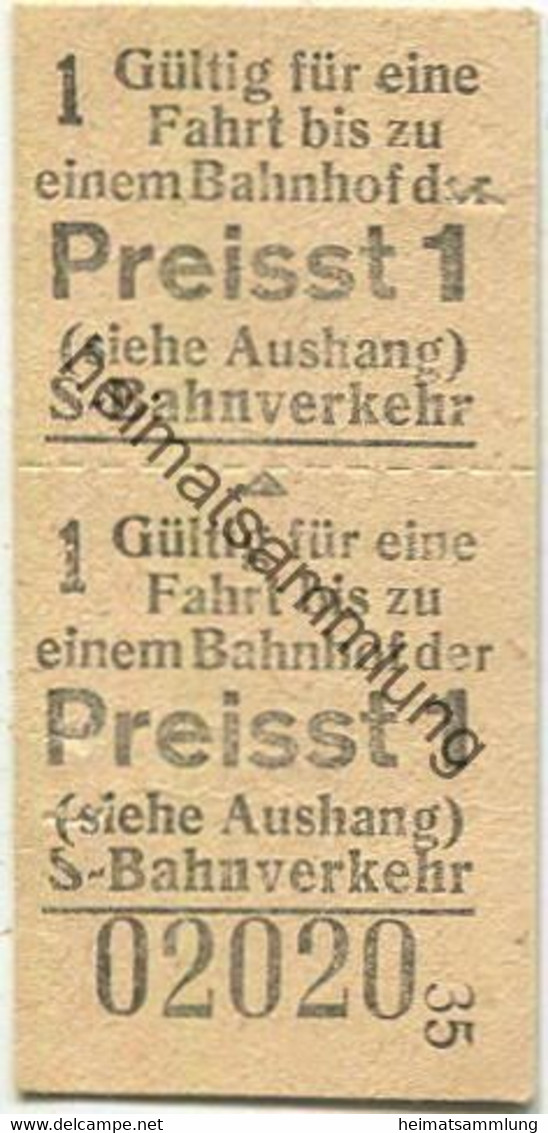 Deutschland - Berlin S-Bahn-Fahrkarte - Gültig Für Eine Fahrt Der Preisstufe 1 - Europa