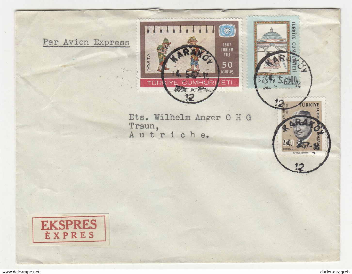 Turkey 5 Letter Covers Posted 1963-1986 To Austria/Germany B230301 - Cartas & Documentos