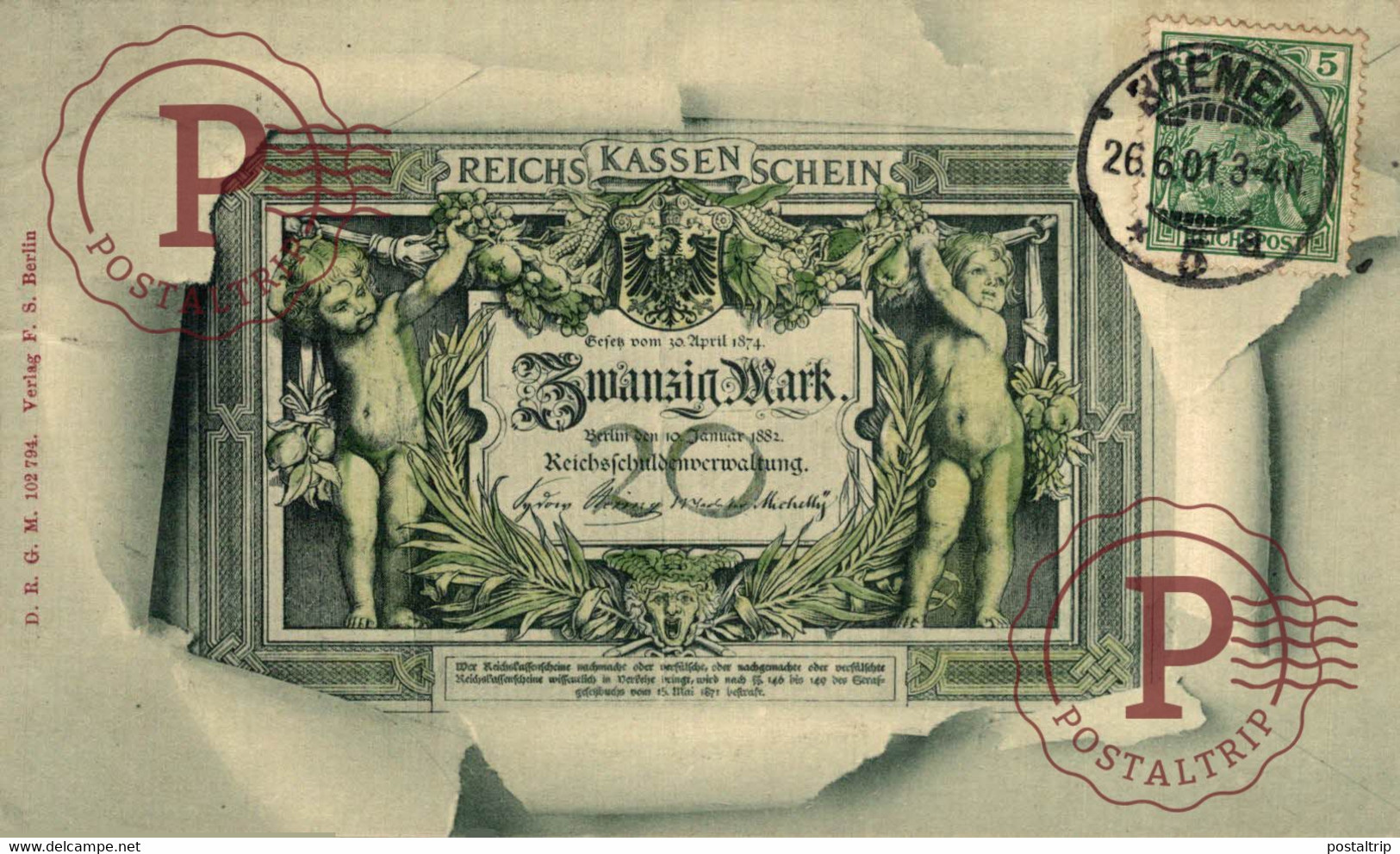 BILLETE. BILL. REICHS KASSEN SCHEIN. - Münzen (Abb.)