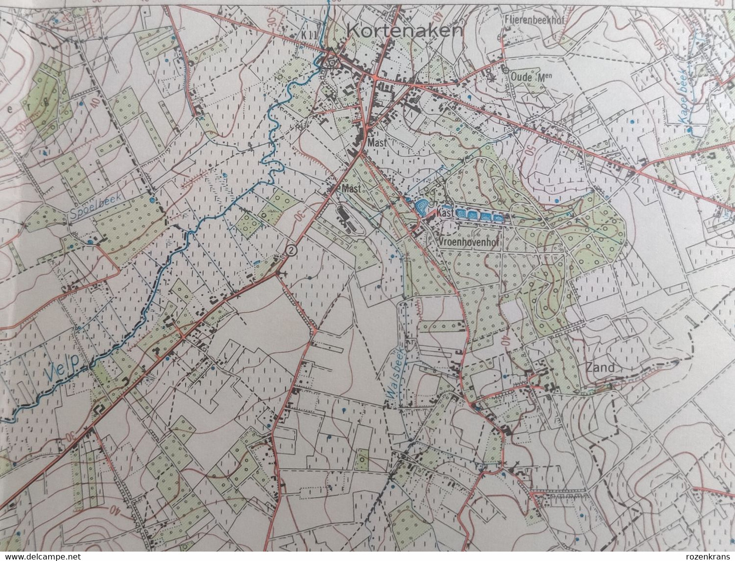 Topografische kaart 1962 STAFKAART Zoutleeuw Rummen Ransberg Geetbets Nieuwerkerken Runkelen Kortenaken Hageland