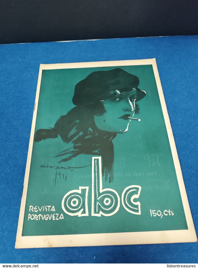 RARE PORTUGAL MAGAZINE REVISTA ABC ANO IX Nº431 1928 CAPA DE STUART DE CARVALHAIS - Sonstige & Ohne Zuordnung