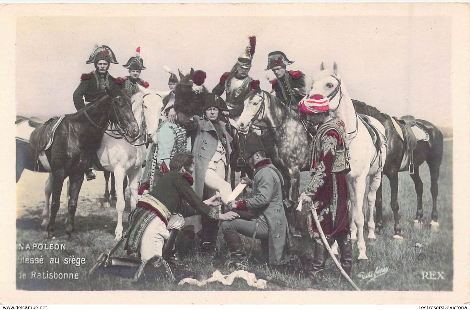 Militaria - Napoléon Bonaparte Blessé Au Siège - 1e Ratisbonne - Bataille - Carte Postale Ancienne - Guerres - Autres