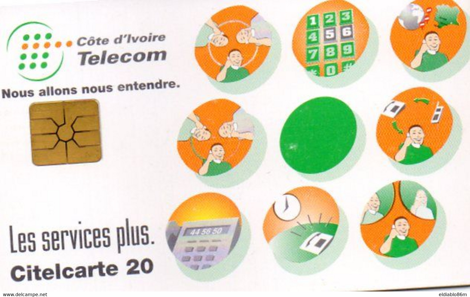 IVORY COAST - CHIP CARD - TELECOM'S SERVICES - Ivory Coast