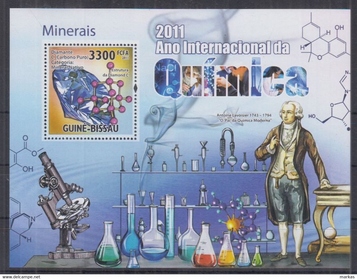 S12. Guinea Bissau MNH 2011 Science - Minerals - Minéraux