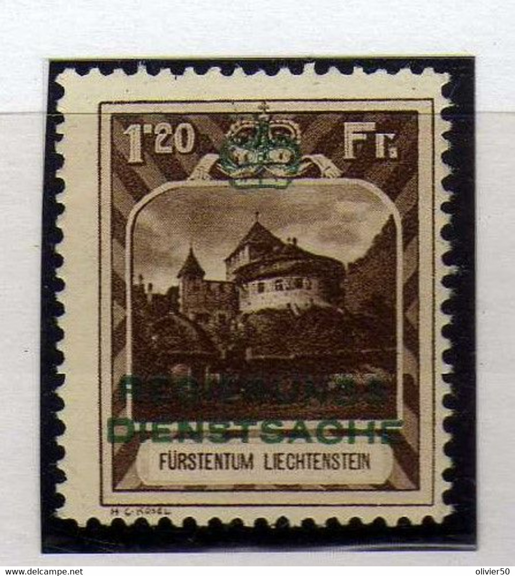 Liechtenstein -  (1932) -  Service  1 F. 20.  Surcharge - Neuf* - MH - Official