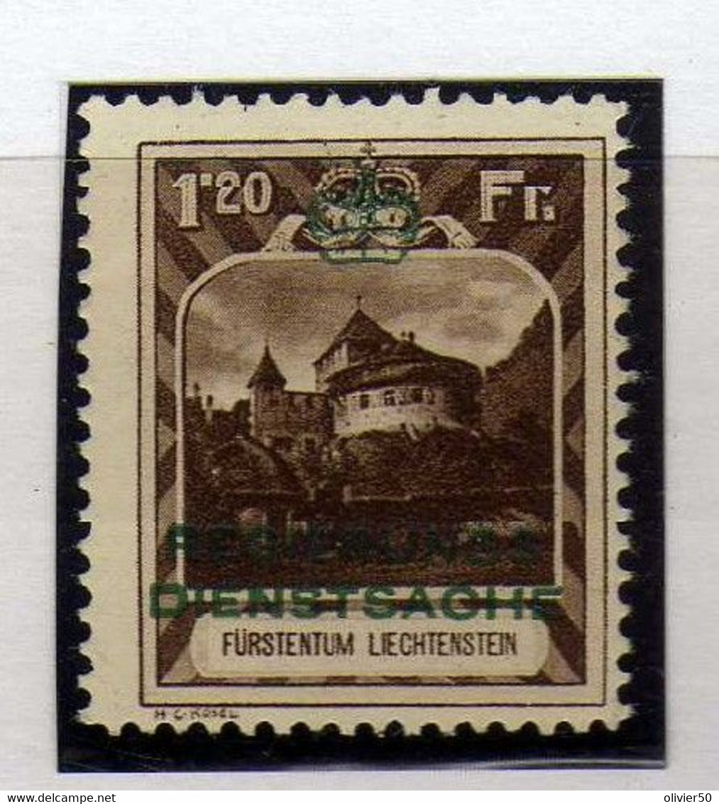 Liechtenstein -  (1932) -  Service  1 F. 20.  Surcharge - Neuf* - MH - Service