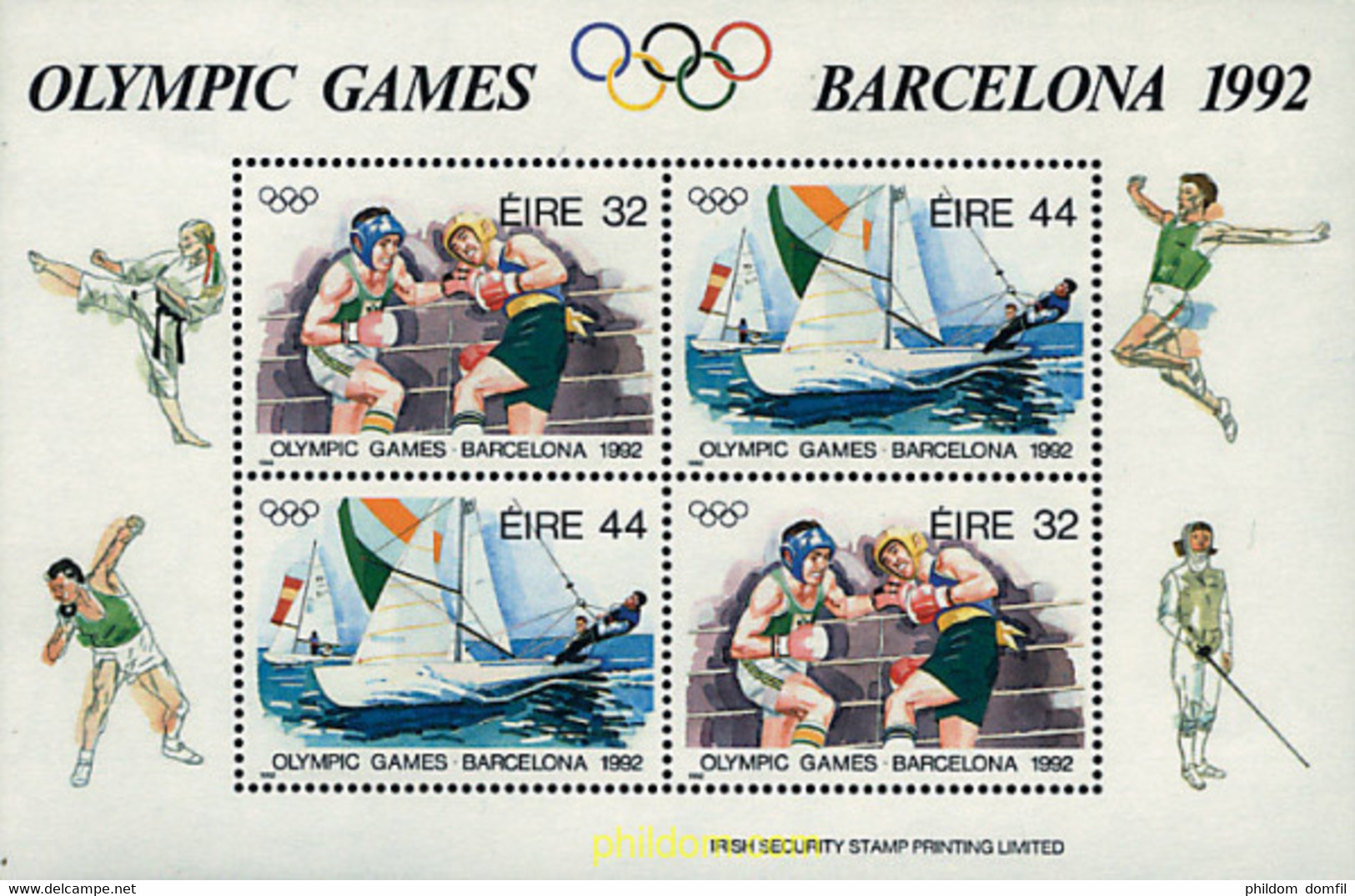 66769 MNH IRLANDA 1992 25 JUEGOS OLIMPICOS VERANO BARCELONA 1992 - Collections, Lots & Séries