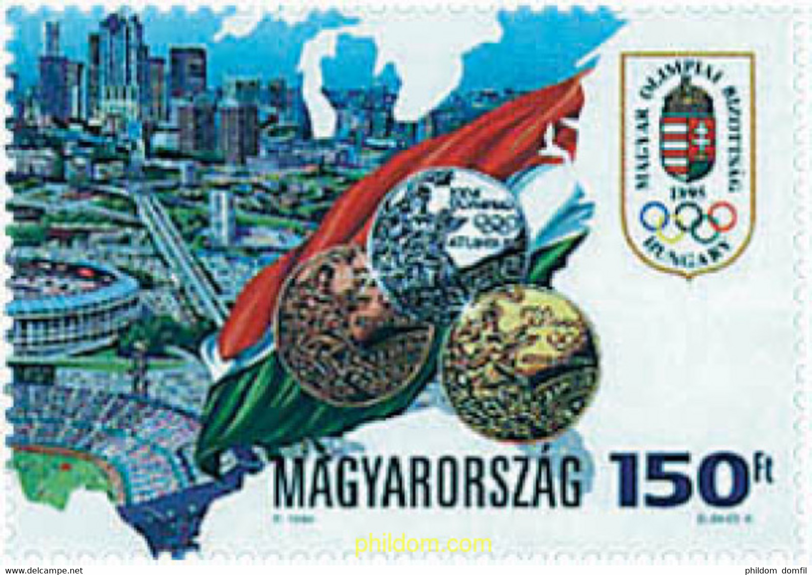 135802 MNH HUNGRIA 1996 26 JUEGOS OLIMPICOS VERANO ATLANTA 1996 - CENTENARIO DE LOS JUEGOS OLIMPICOS - Usado