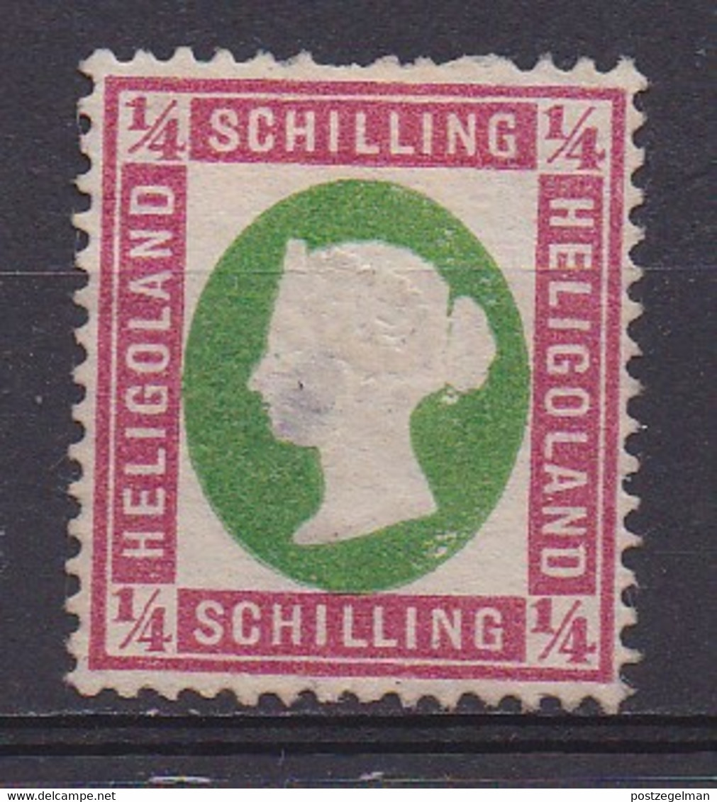 GERMANY-HELGOLAND, 1873, Used Stamp(s) , 1/4 Sh, Red/green Michel Nr(s). 8 Scannr. 7876 - Heligoland