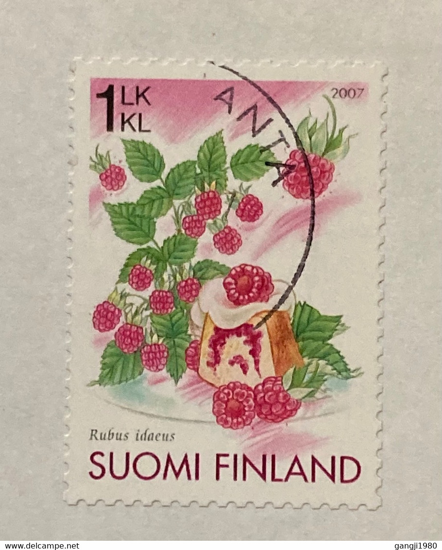 FINLAND 2007, COVER USED TO LITHUANIA VIGNETTE LABEL, SYKE VUODESTA 1990, HEART & TORCH, FLOWER & PLANT STAMP, MARIJAMPO - Covers & Documents