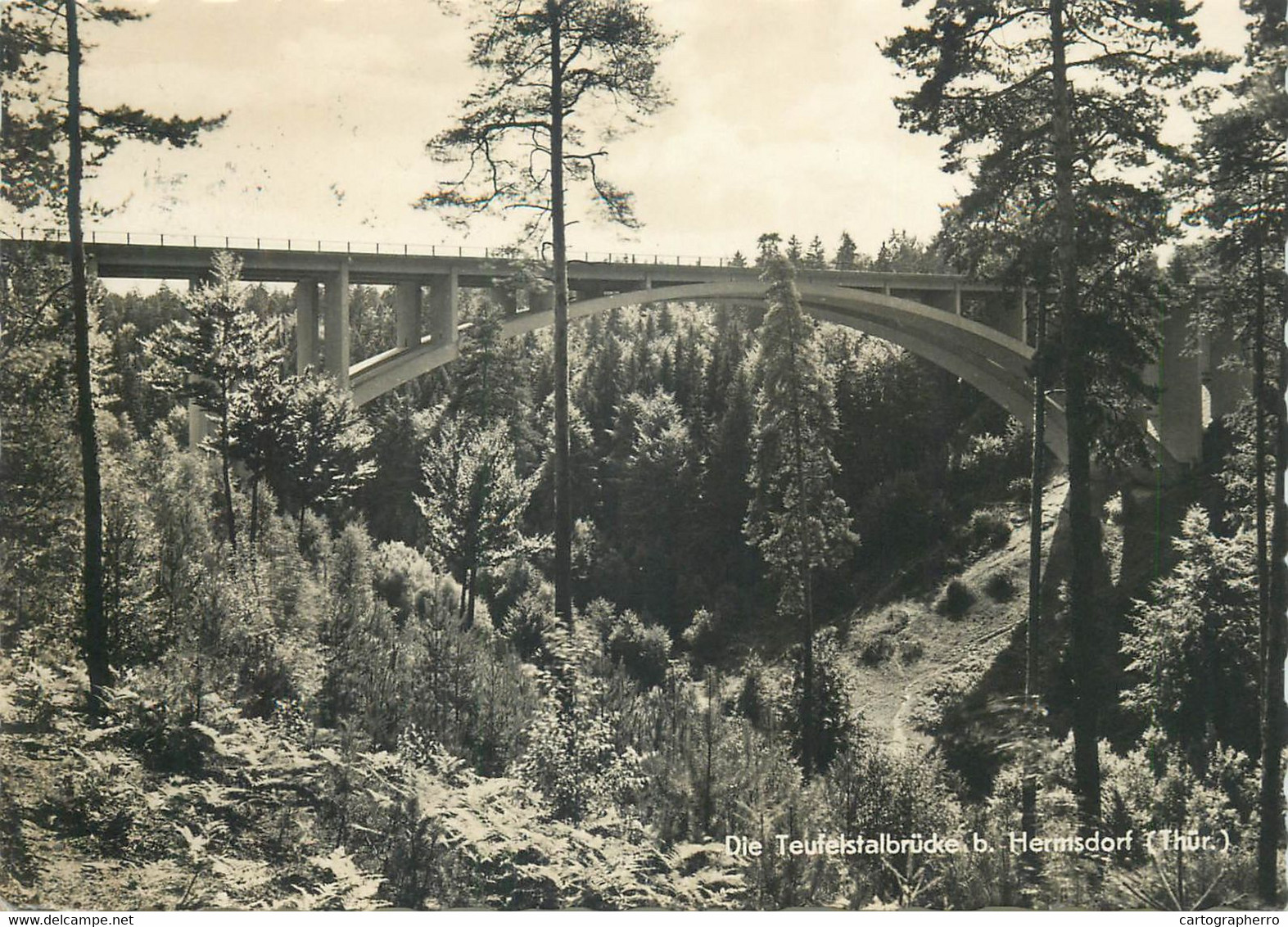 Postcard Germany Hermsdorf Die Teufelstalbrucke - Hermsdorf