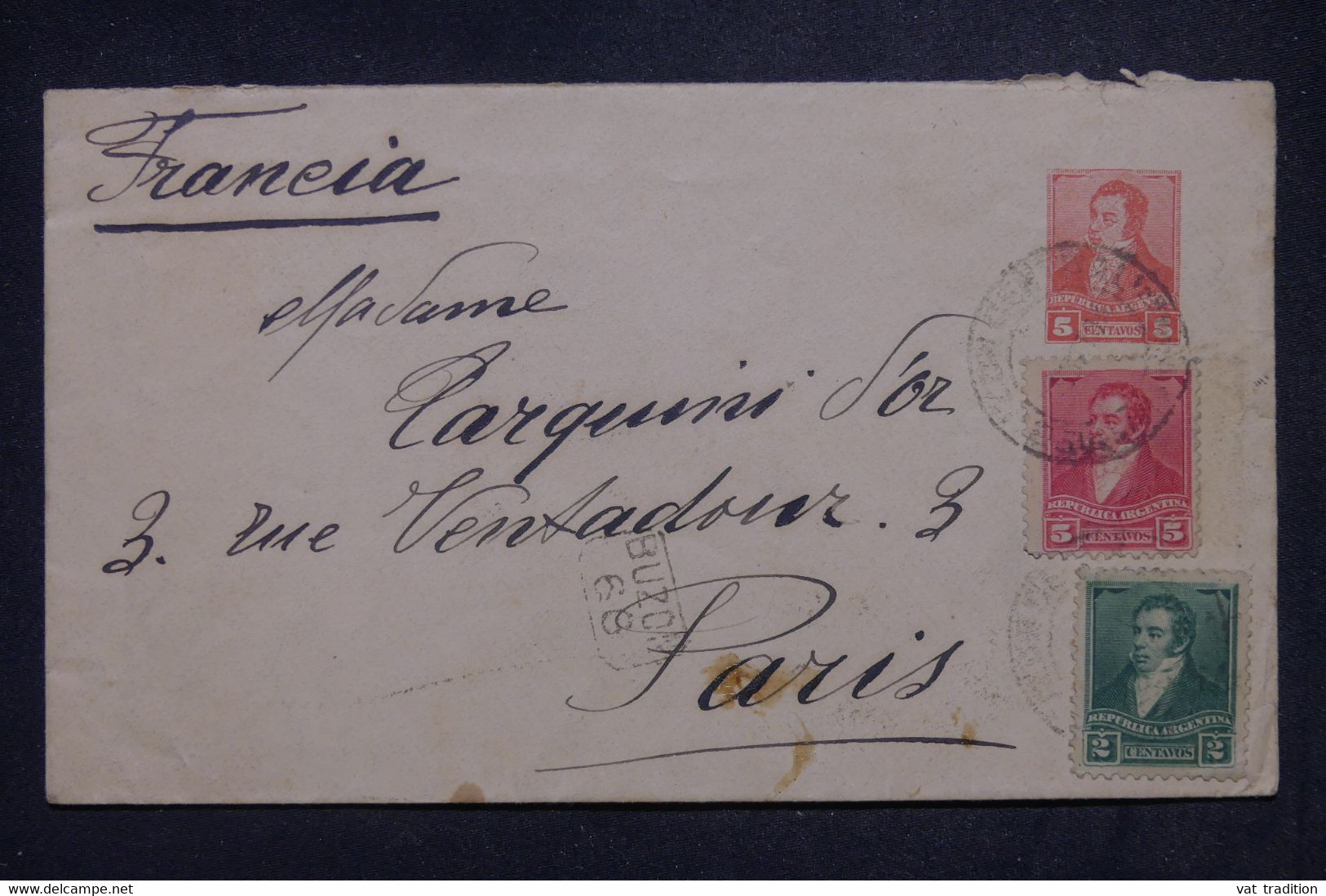 ARGENTINE - Enveloppe De Buenos Aires Pour Paris ( Avant 1900) - L 141340 - Storia Postale