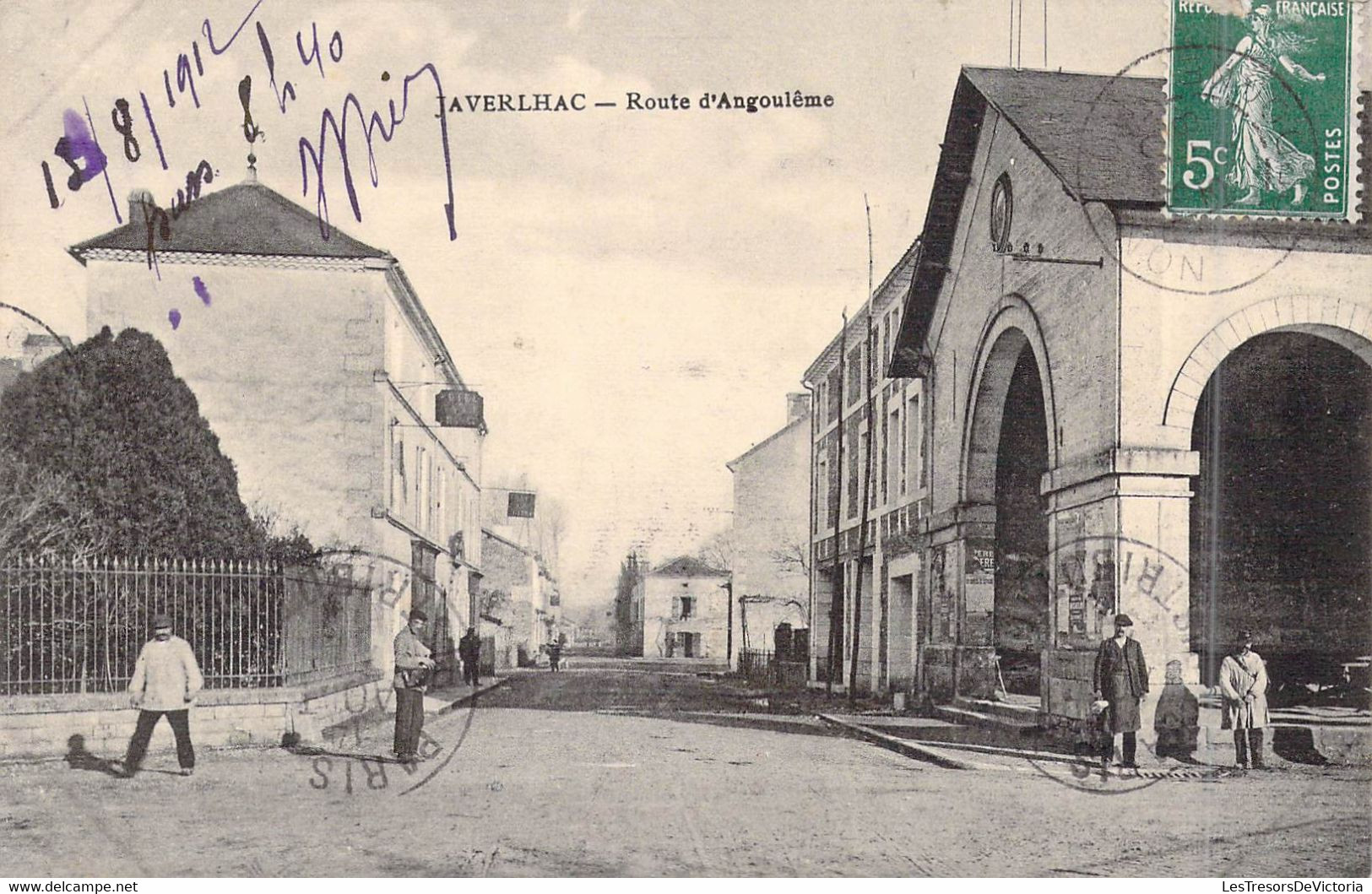 FRANCE - 24 - Javerlhac - Route D'Angoulême - Animée - Carte Postale Ancienne - Autres & Non Classés