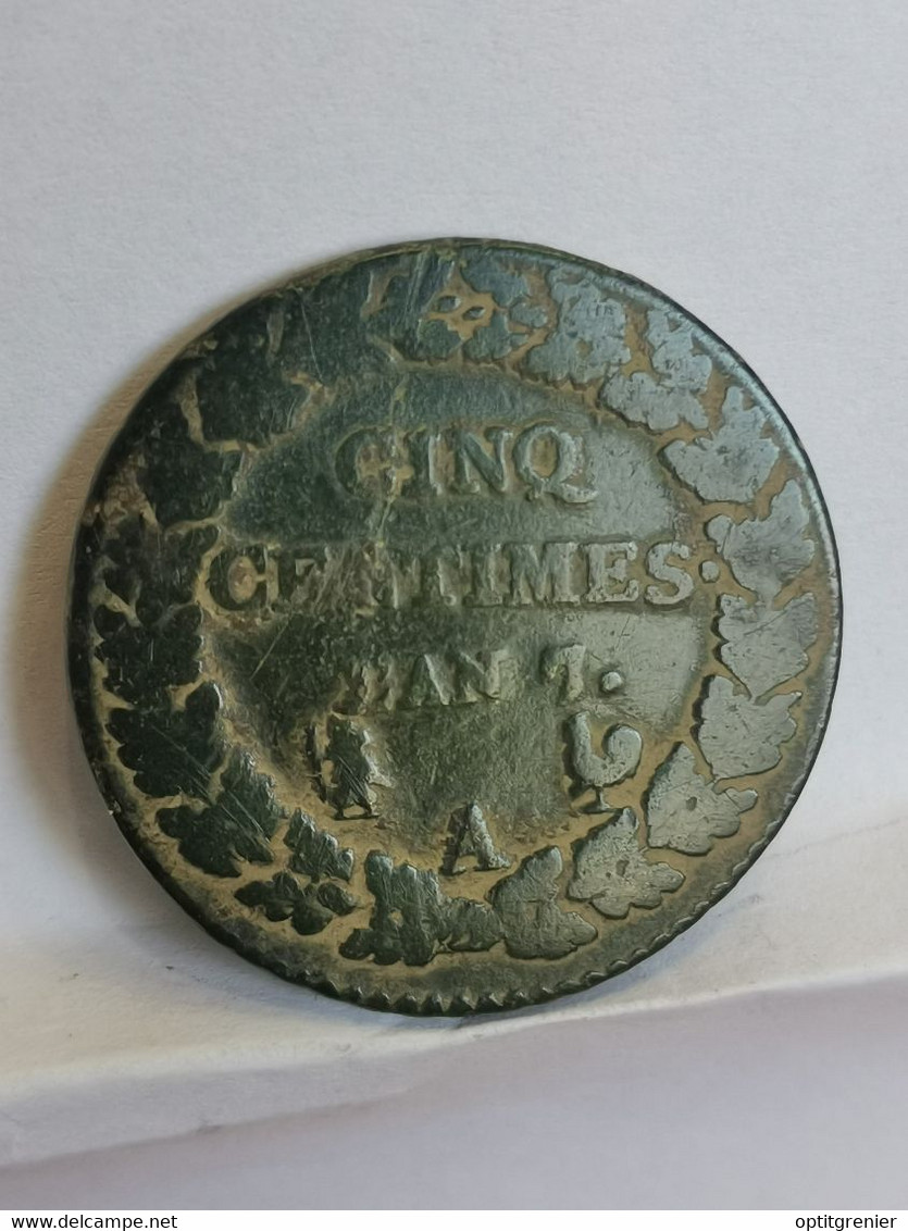 5 CENTIMES DUPRE GRAND MODULE AN 7 A / FRANCE - 1792-1804 1ère République (An I – An XII)