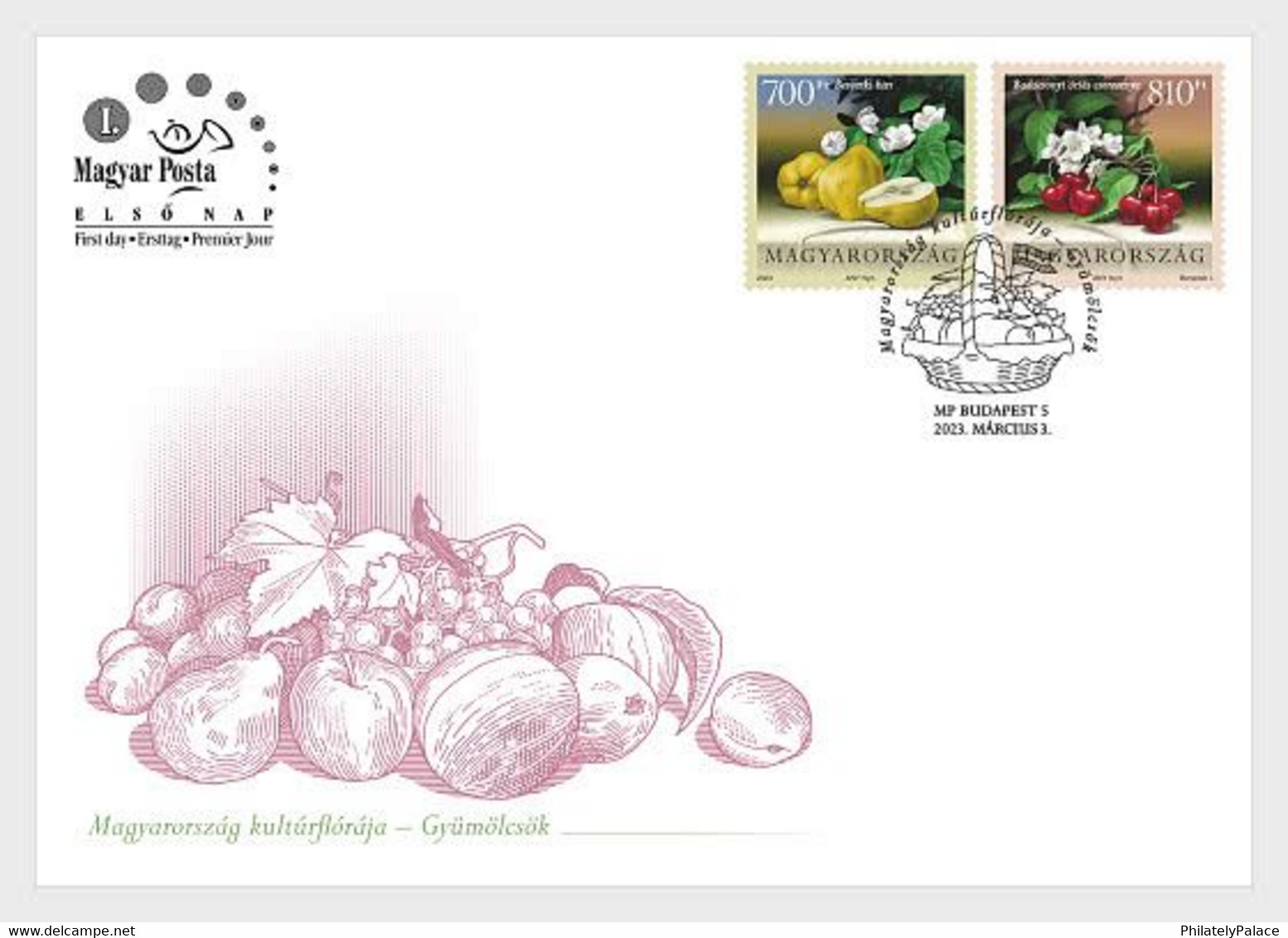 HUNGARY New *** 2023 Fruit, Food & Gastronomy, Cultivated Flora Of Hungary FDC (**) - Covers & Documents