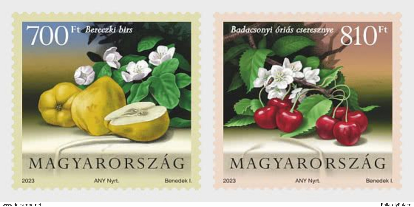 HUNGARY New *** 2023 Fruit, Food & Gastronomy, Apple & Cherry Cultivated Flora Of Hungary 2v MNH (**) - Ongebruikt