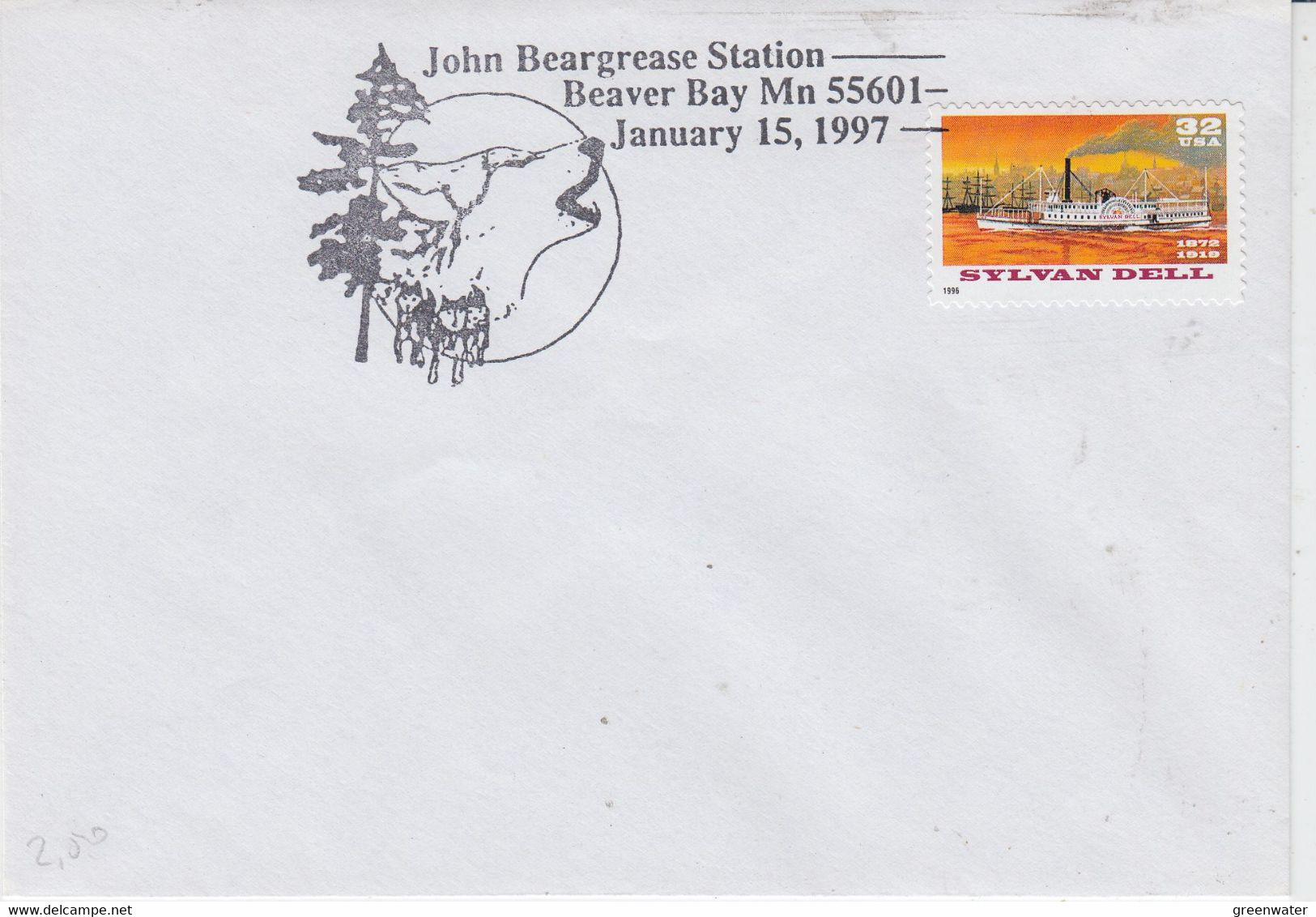 USA John Beargrease Station Beaver Bay Ca Polar Fox Jan 15 1997 (AN166B) - Arctic Tierwelt